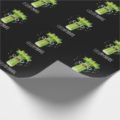 Celery-brate Funny Veggie Celery Pun Dark BG Geschenkpapier (Ecke)