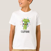 Celery-brate Funny Veggie Celery Pun T-Shirt (Vorderseite)
