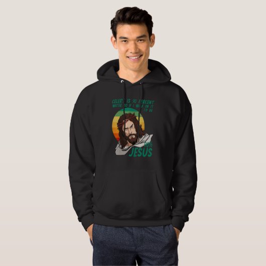 Celery Easter Passover Funny Sarcastic Jesus Faith Hoodie (Vorne ganz)