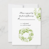 Celery Green Monochromatic Wraath Repcard RSVP Karte (Vorderseite)