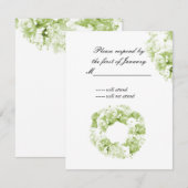 Celery Green Monochromatic Wraath Repcard RSVP Karte (Vorne/Hinten)