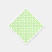 Celery Green und White Polka Dot Pattern Serviette (Ecke)