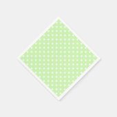 Celery Green und White Polka Dot Pattern Serviette (Ecke)