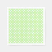 Celery Green und White Polka Dot Pattern Serviette (Vorderseite)