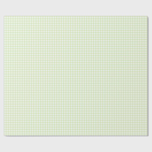 Celery Green | White Gingham Wrapping Paper Geschenkpapier (Flach)