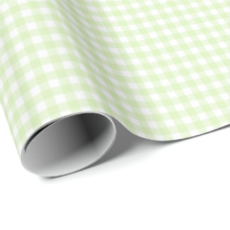 Celery Green | White Gingham Wrapping Paper Geschenkpapier