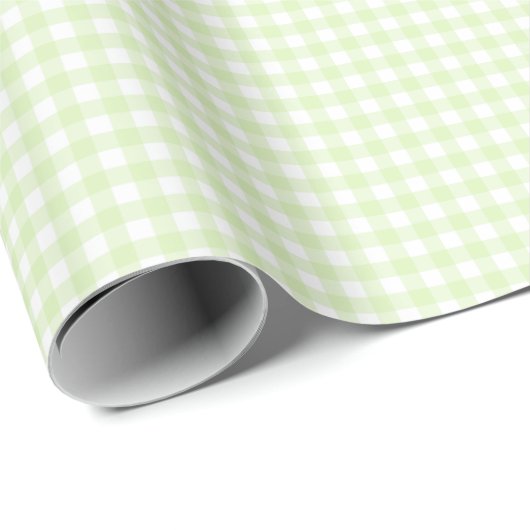Celery Green | White Gingham Wrapping Paper Geschenkpapier (Rolleneckpunkt)