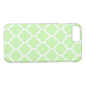 Celery Green White marokkanische Quatrefolienmuste Case-Mate iPhone Hülle (Rückseite (Horizontal))