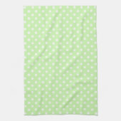 Celery Green White Polka Dot Pattern Küchentuch (Vertikal)