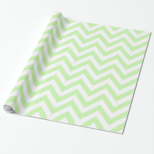 Celery Green White XL Zickzack ZigZag Muster Geschenkpapier