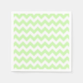 Celery Green, White Zickzack ZigZag Muster Serviette (Vorderseite)