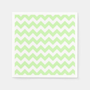 Celery Green, White Zickzack ZigZag Muster Serviette