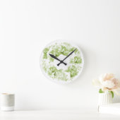 Celery Green Wreath Blume Clock Runde Wanduhr (Zuhause)