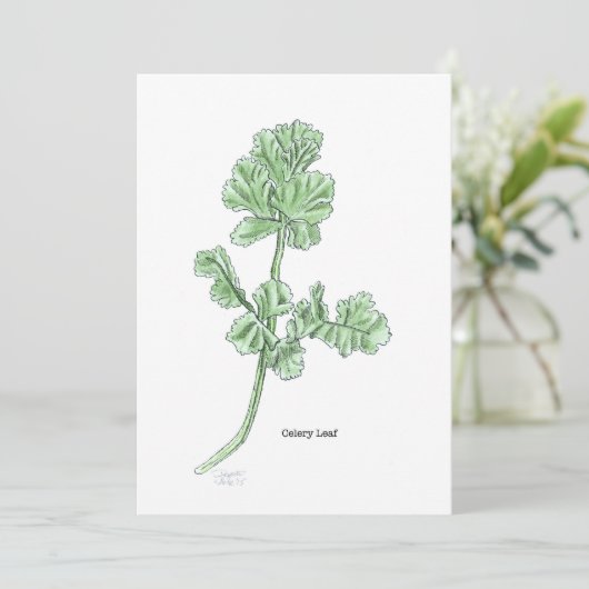 Celery Leaf Einladung (Stehend Vorderseite)