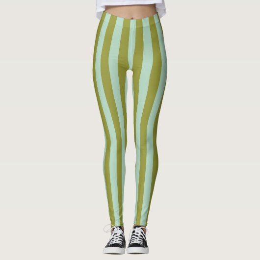 Celery & Minze Broad Streifen Leggings (Vorderseite)