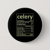 Celery Nutrition Erntedank Kostüme Lebensmittel Fa Button (Vorderseite)
