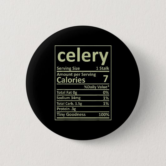 Celery Nutrition Erntedank Kostüme Lebensmittel Fa Button (Vorderseite)