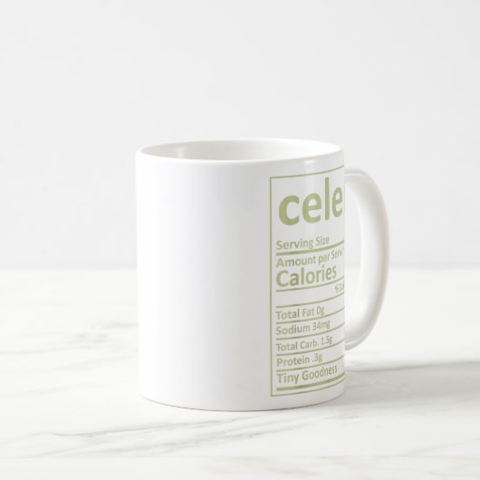 Celery Nutrition Erntedank Kostüme Lebensmittel Fa Kaffeetasse (VorderseiteRechts)