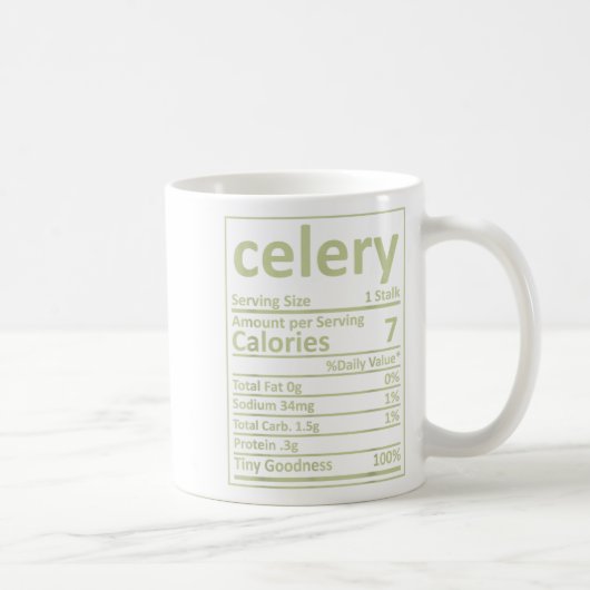 Celery Nutrition Erntedank Kostüme Lebensmittel Fa Kaffeetasse (Rechts)