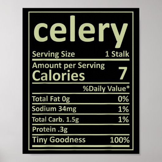 Celery Nutrition Erntedank Kostüme Lebensmittel Fa Poster (Vorne)