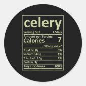 Celery Nutrition Erntedank Kostüme Lebensmittel Fa Runder Aufkleber (Vorderseite)