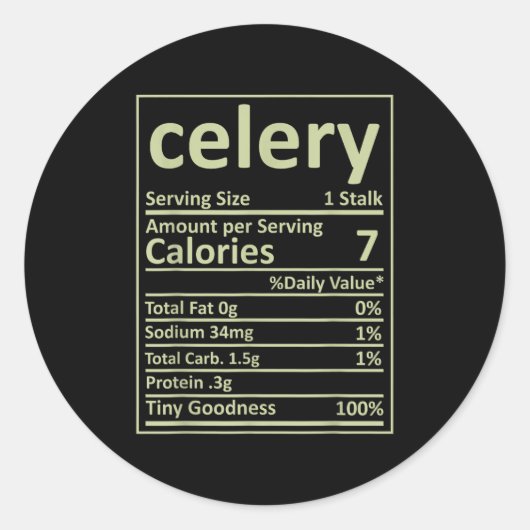 Celery Nutrition Erntedank Kostüme Lebensmittel Fa Runder Aufkleber (Vorderseite)