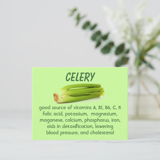 Celery Postcard Postkarte (Stehend Vorderseite)