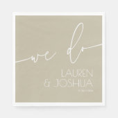 Celery Powder ・ Script Wedding Serviette (Vorderseite)