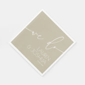 Celery Powder ・ Script Wedding Serviette (Ecke)