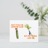 Celery Stalk And Pretty Peas Postkarte (Stehend Vorderseite)