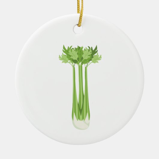 Celery Stalk Keramik Ornament (Vorne)