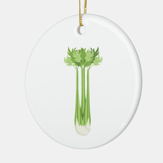 Celery Stalk Keramik Ornament (Links)