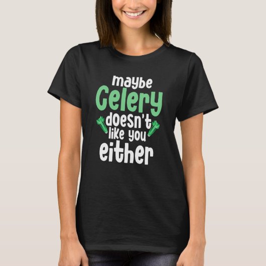 Celery Vegan Apium Graveolen Vegetable Vegetarian T-Shirt (Vorderseite)