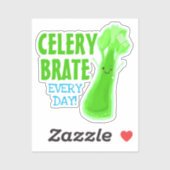 Celerybrate Jeden Tag - Sonnengarten Aufkleber (Blatt)