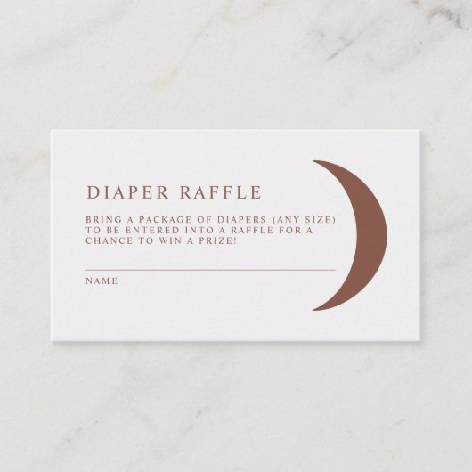 CELESTE Bohemisch Moon Diaper Raffel Ticket Game (Vorderseite)