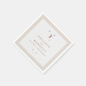 CELESTE Boho Moon & Stars Terracotta Wedding Serviette (Ecke)