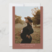 CELESTE Boho Terracotta Moon Arch Baby Dusche Einladung (Rückseite)