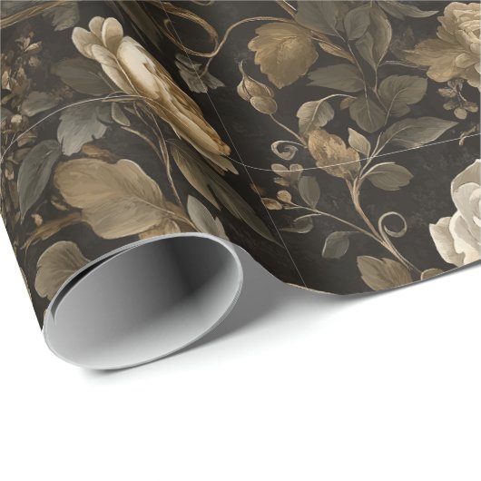 Celeste - Dark Academia Geschenkpapier (Rolleneckpunkt)