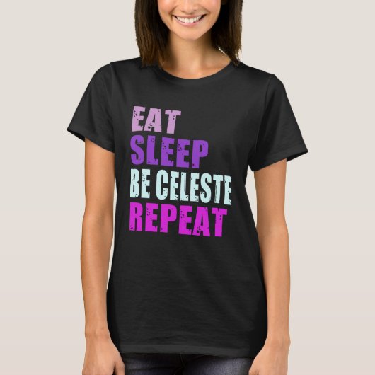 Celeste Eat Sleep Be Repeat Celeste T-Shirt (Vorderseite)