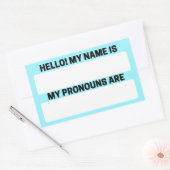 Celeste Name & Pronoun Labels Rechteckiger Aufkleber (Umschlag)