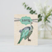 Celeste Peacock LovePostcard Postkarte (Stehend Vorderseite)
