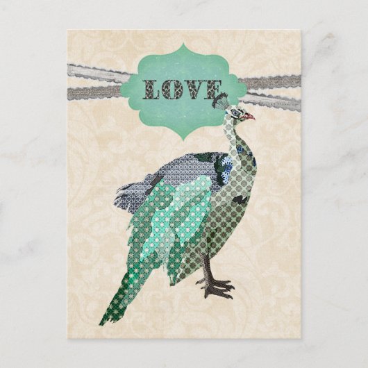 Celeste Peacock LovePostcard Postkarte (Vorderseite)