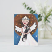 Celeste und ihre Cat Postcard Postkarte (Stehend Vorderseite)