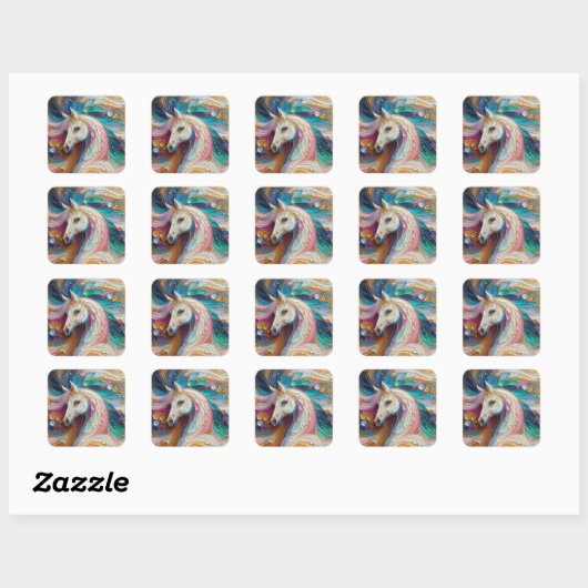 Celestia Horse Impressionism Sticker (Blatt)