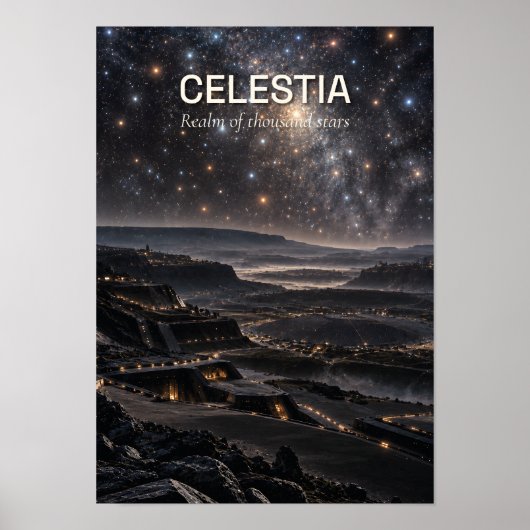Celestia — Stellar Observatorium Welt Poster (Vorne)
