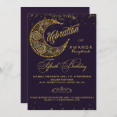 Celestial 50. Geburtstagsparty Einladung (Vorne/Hinten)