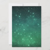 Celestial A Liebe geschrieben in der Sternenhochze Einladung (Rückseite)