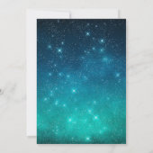 Celestial A Liebe geschrieben in der Sternenhochze Einladung (Rückseite)