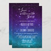 Celestial A Liebe geschrieben in der Sternenhochze Einladung (Vorne/Hinten)