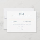 Celestial Abstrakt Blue Golden Moon Hochzeit RSVP Karte (Vorderseite)